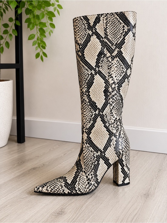 Guess Shoes - GUESS Snakeskin Print Knee High Boots – Women’s Size 7M